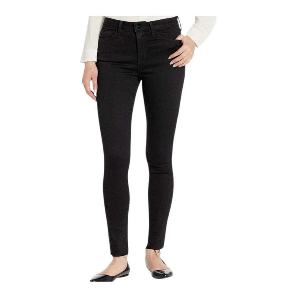 Sam Edelman The Stiletto High Rise Raw Hem Skinny Ankle in Black